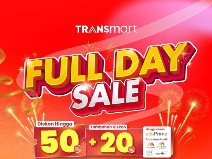 Diskon 50% + 20% di Transmart Hari Ini! Jangan Lupa Serbu, Belanja hemat!