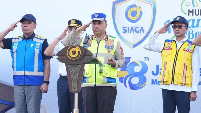 Hadiri Apel Terpadu Jasa Marga, Kakorlantas: Kolaborasi yang Bikin Lalu Lintas Lancar